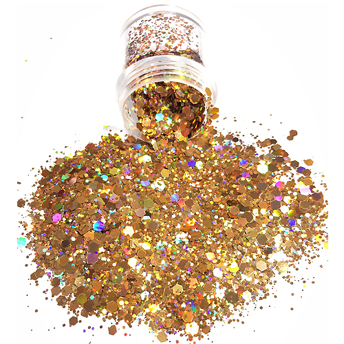 Chunky Glitters voor Lichaam en Gezicht (Roségoud) (8g)