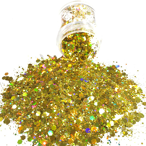 Chunky Glitters voor Lichaam en Gezicht (Goud) (8g)