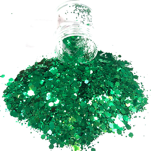 Chunky Glitters voor Lichaam en Gezicht (Groen) (8g)