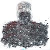 Chunky Glitters voor Lichaam en Gezicht (Zilver/Zwart) (8g)