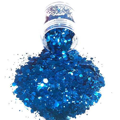 Chunky Glitters voor Lichaam en Gezicht (Blauw) (8g)