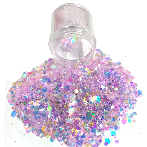 Chunky Glitters voor Lichaam en Gezicht (Lila) (8g)