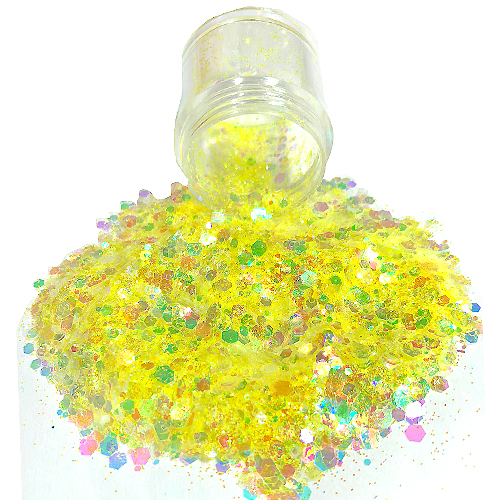 Chunky Glitters voor Lichaam en Gezicht (Geel) (8g)