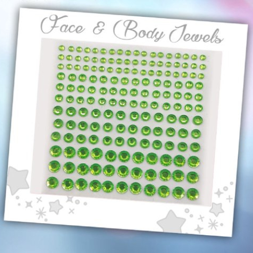 Face & Body Jewels (165 Diamantjes Groen)