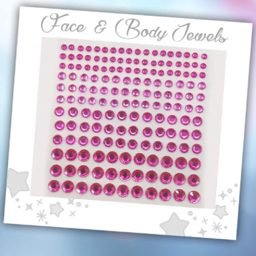 Face & Body Jewels (165 Diamantjes Roze)