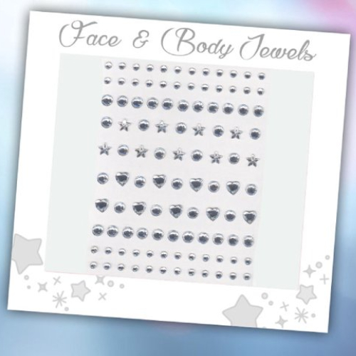 Face & Body Jewels (106 Diamantjes Hartjes/Sterren/Cirkels)