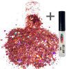 Chunky Glitters voor Lichaam en Gezicht (Rosegoud) (8g) + Glitter Gel Huid Lijm (4ml)