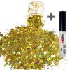 Chunky Glitters voor Lichaam en Gezicht (Goud) (8g) + Glitter Gel Huid Lijm (4ml)