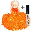 Chunky Glitters voor Lichaam en Gezicht (Oranje) (8g) + Glitter Gel Huid Lijm (4ml)