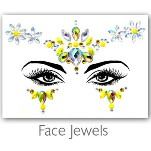 Festival Diamant Face Jewels (Geel)