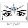 Festival Diamant Face Jewels (Zilver/Blauw)