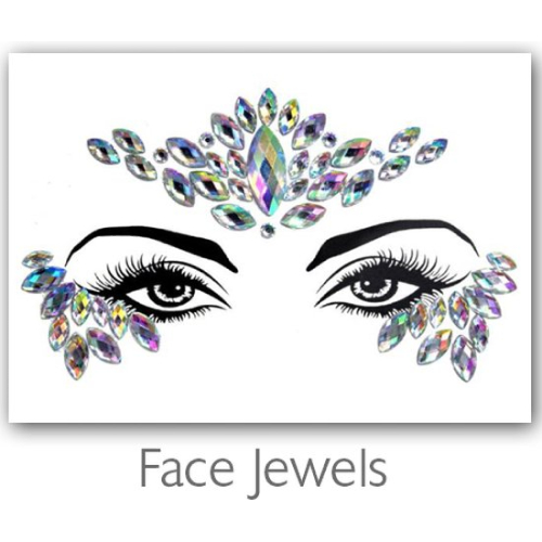 Festival Diamant Face Jewels (Zilver)