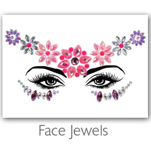 Festival Diamant Face Jewels (Roze/Paars)