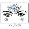 Festival Diamant Face Jewels (Blauw/Zilver)