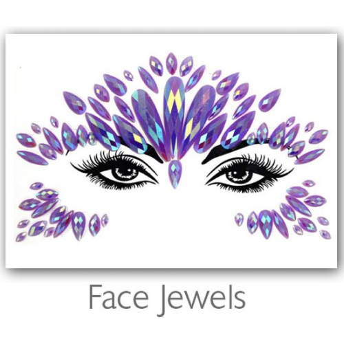 Festival Diamant Face Jewels (Paars)