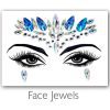 Festival Diamant Face Jewels (Zilver/Blauw)