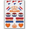 Temporary Tattoo Nederland / Holland Oranje (A5 formaat)