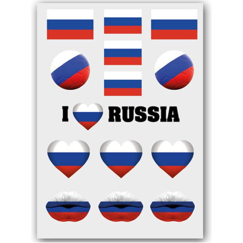 Temporary Tattoo Rusland / Russia (A5 formaat)