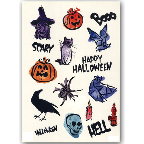 Temporary Tattoo Halloween (A5 formaat)