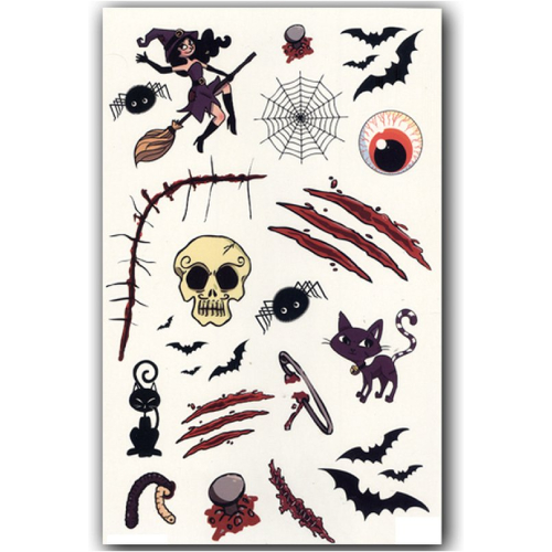 Temporary Tattoo Halloween (A5 formaat)