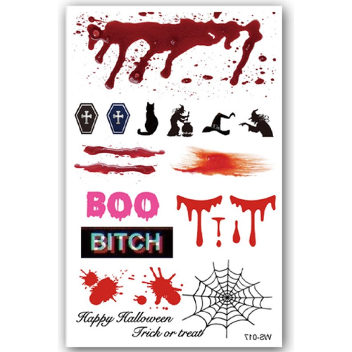 Temporary Tattoo Halloween (A5 formaat)