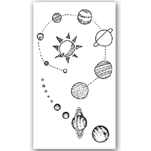 Temporary Tattoo Ruimte/Planeten (11x6cm)