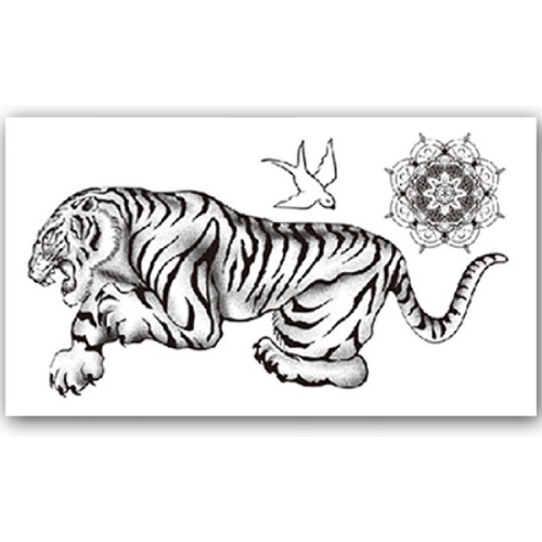 Temporary Tattoo Tijger (11x6cm)