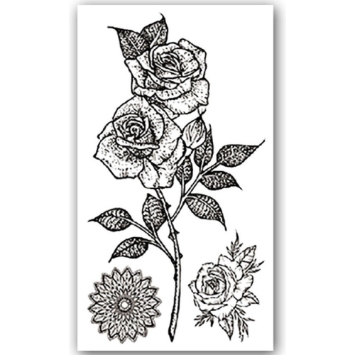 Temporary Tattoo Rozen/Bloemen (11x6cm)