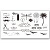 Temporary Tattoo Vogels/Palmboom/Dromenvanger/Snor (11x6cm)