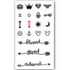 Temporary Tattoo Kroon/Slot/Spreuken/Sleutel/Maan (11x6cm)