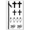 Temporary Tattoo Rits/Kruis/Speld (10x6 cm)