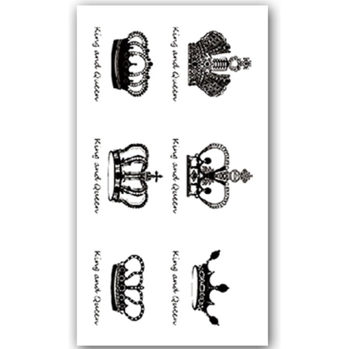 Temporary Tattoo Kroon/Kronen (10x6 cm)