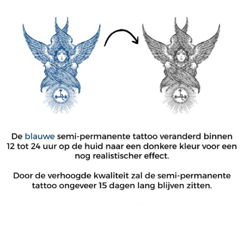 Temporary Tattoo Vrouw met Vleugels (8x11 cm)