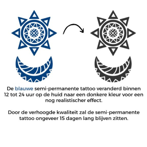 Temporary Tattoo Zon/Maan (8x11 cm)