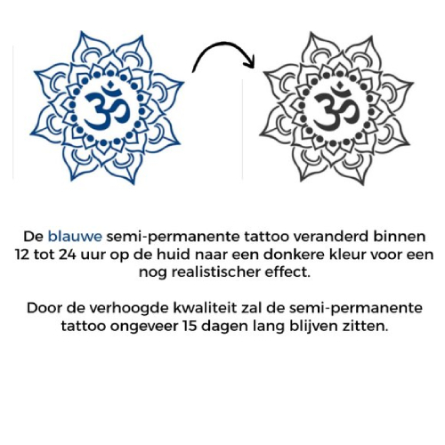 Temporary Tattoo Henna Bloem (8x11 cm)