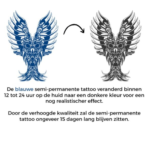 Temporary Tattoo Uil/Vogel (8x11 cm)