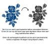 Temporary Tattoo Roos/Rozen (8x11 cm)