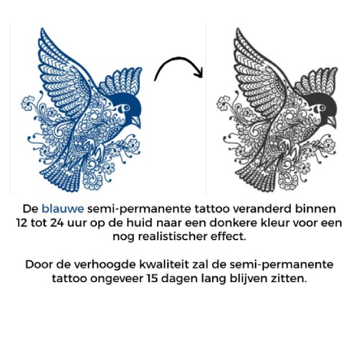 Temporary Tattoo Duif/Vogel (8x11 cm)