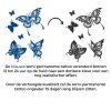 Temporary Tattoo Vlinders (8x11 cm)