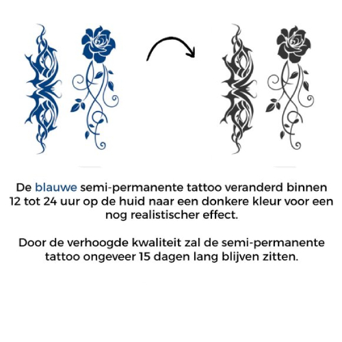 Temporary Tattoo Tribal Bloem (8x11 cm)