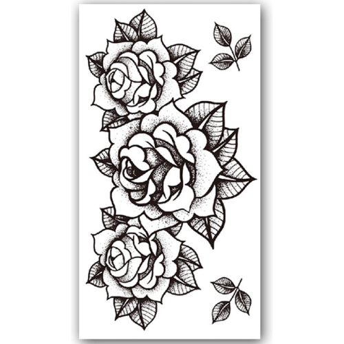 Temporary Tattoo Rozen/Bloemen (21x12 cm)