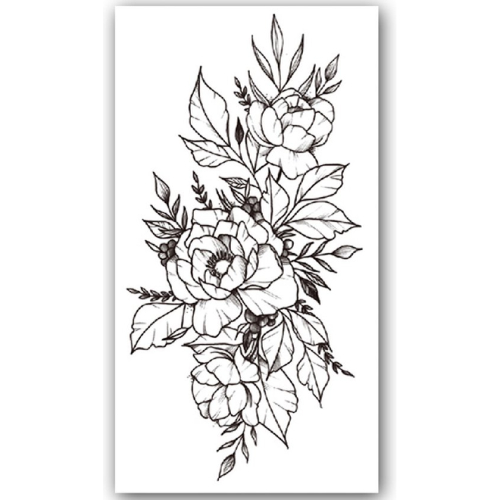 Temporary Tattoo Bloem/Bloemen (21x12 cm)