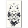 Temporary Tattoo Wolf/Bloemen (21x12 cm)