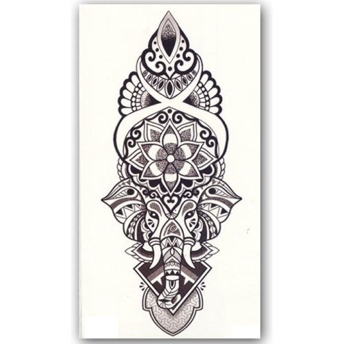 Temporary Tattoo Mandala (21x12 cm)