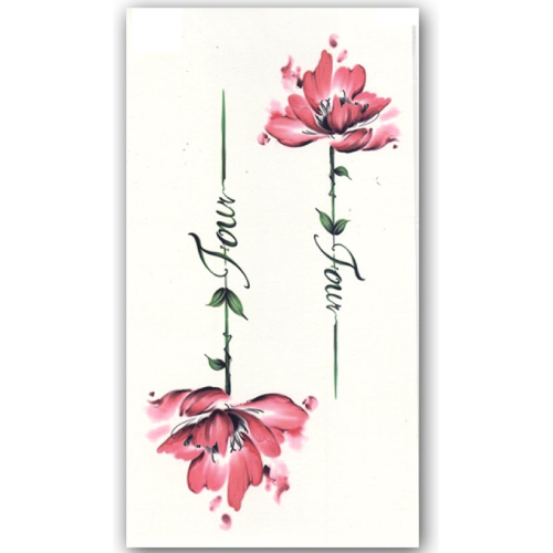 Temporary Tattoo Bloem (21x12 cm)