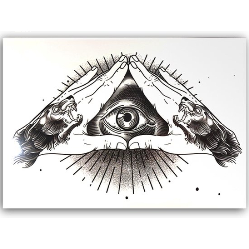 Temporary Tattoo Illuminati (A5 formaat)