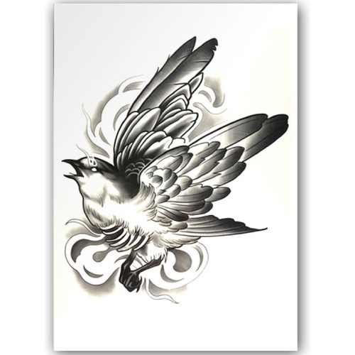 Temporary Tattoo Duif Vogel (A5 formaat)