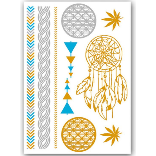 Temporary Tattoo Goud / Gold Ibiza Stijl (11x6cm)