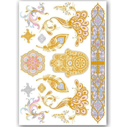 Temporary Tattoo Goud / Gold Ibiza Stijl (11x6cm)