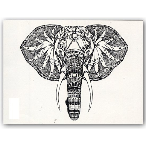 Temporary Tattoo Olifant (11x8 cm)